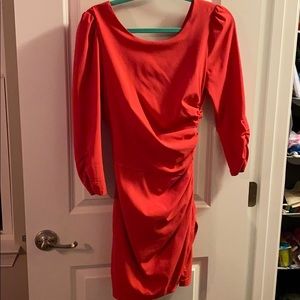 Pink long sleeve mini dress